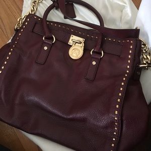 Michael Kors Burgundy Studded Purse